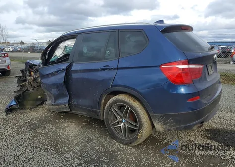 2012 BMW X3 xDrive28I z USA, uszkodzony, nr VIN 5UXWX5C5XCL724600